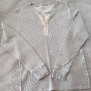 Club Monaco Gray Henley Sweatshirt
